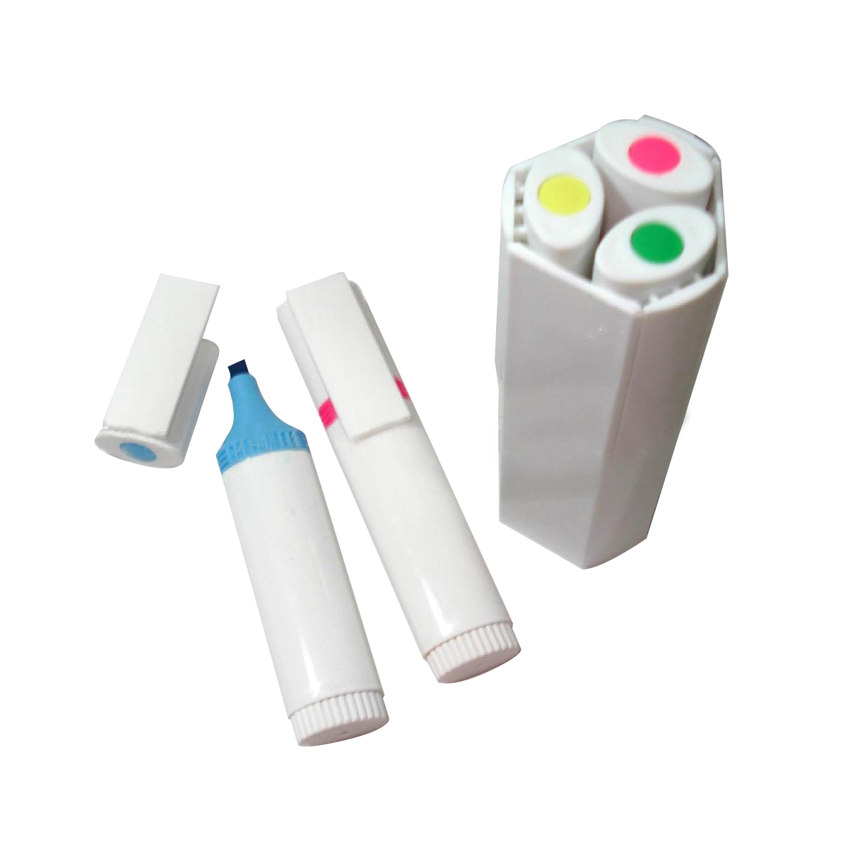 Highlighter Set in Polygon Tube